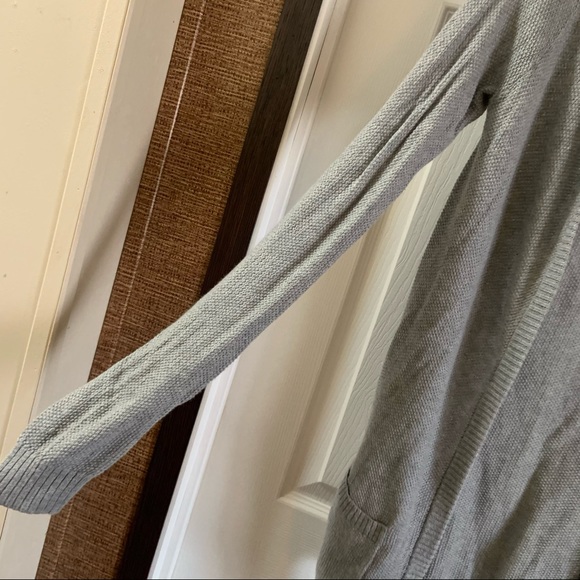 Theory Light Grey Giana Cashcotton Cardigan M - Picture 5 of 9